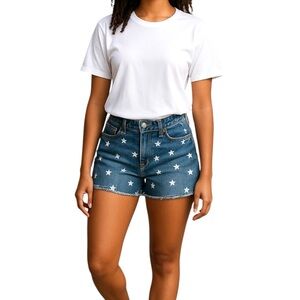 Gap Sexy Boyfriend Star Design Denim Jean Shorts Size 10/30